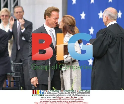 Arnold Schwarzenegger and Maria Shriver at CA Governor Inauguration