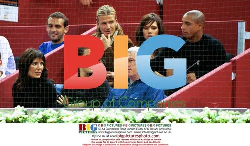 David and Victoria Beckham at Tennis Match