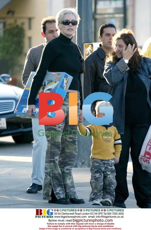 Sharon Stone and Son Roan Shopping