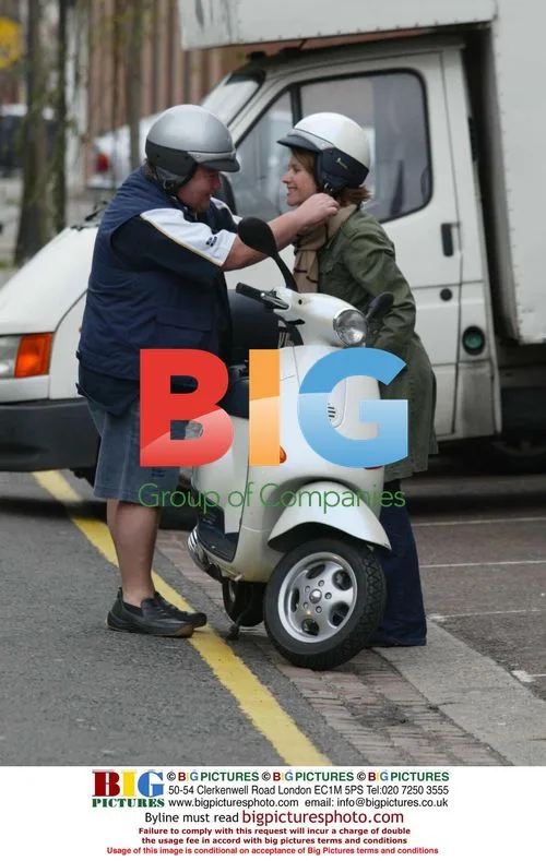 Harriet Scott and Jono Coleman on scooter