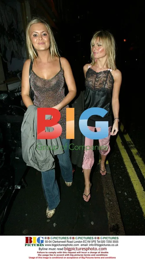 Models Ebony and Jakki Degg on night out in Soho