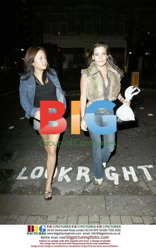 Lindsey Dawn Mckenzie and friend leaving club