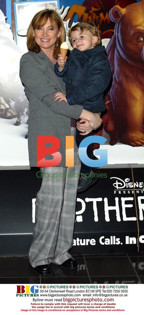 Wendy Turner and son at Disney's "Brother Bear" premiere