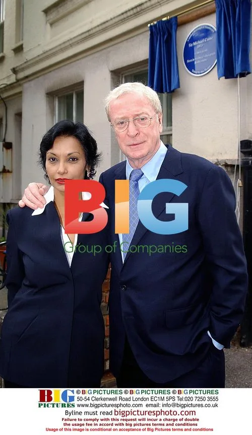 Sir Michael Caine and wife Shakira at plaque unveiling