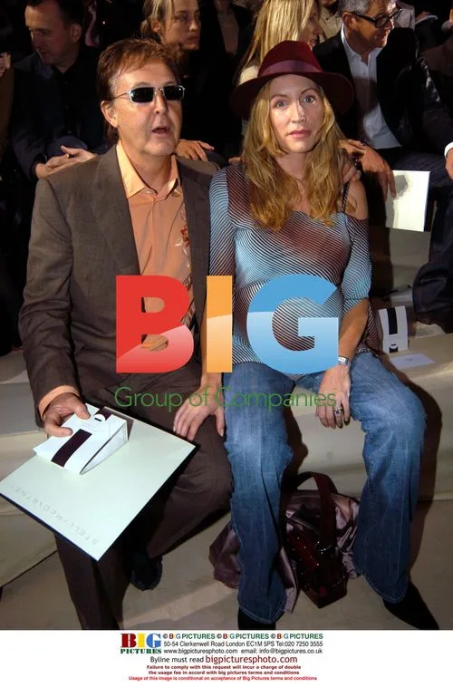 Paul McCartney and pregnant wife at Stella McCartney fashion show