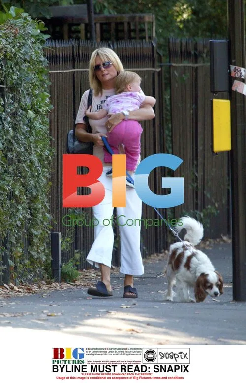 Gaby Roslin with Daughter and Dog in Park