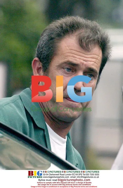 Mel Gibson on Motorcycle in Beverly Hills