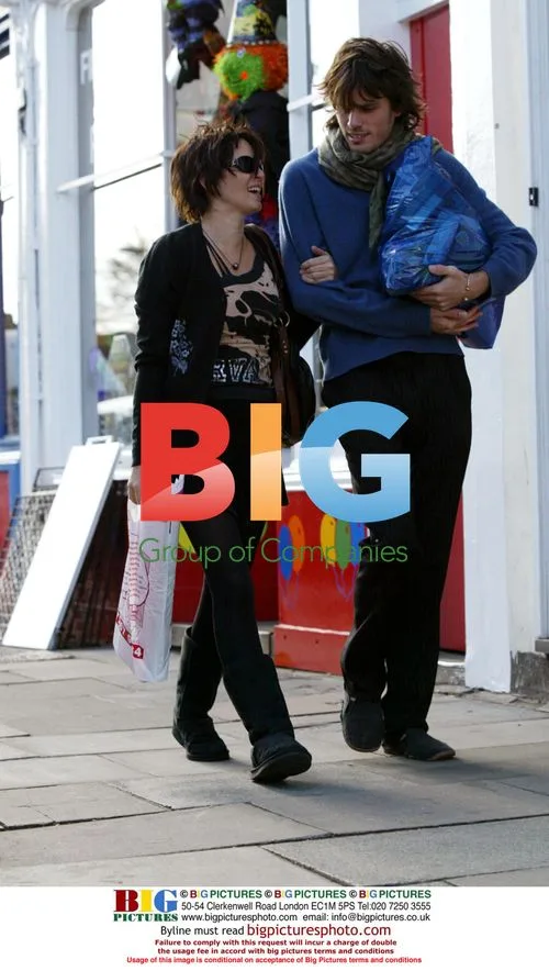 Sadie Frost and boyfriend at party shop