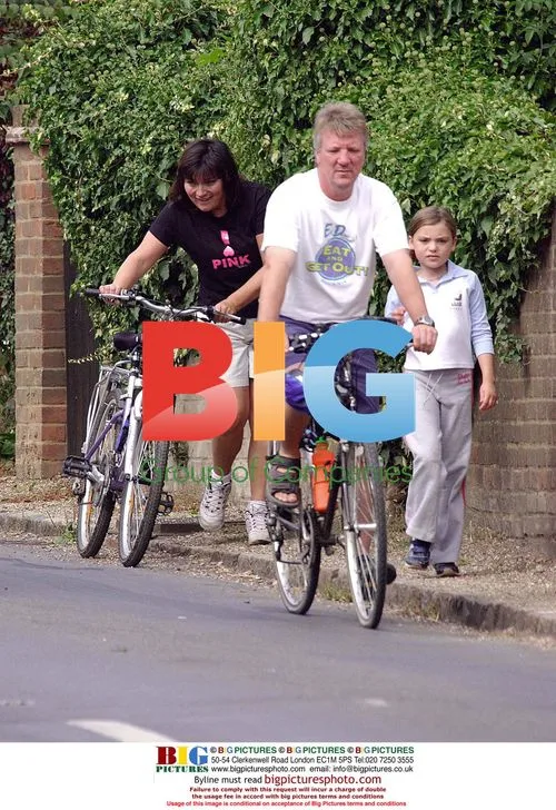 Lorraine Kelly enjoys bike ride with family