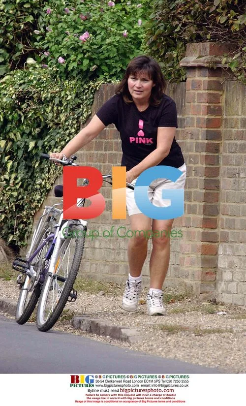 Lorraine Kelly Enjoys Family Bike Ride
