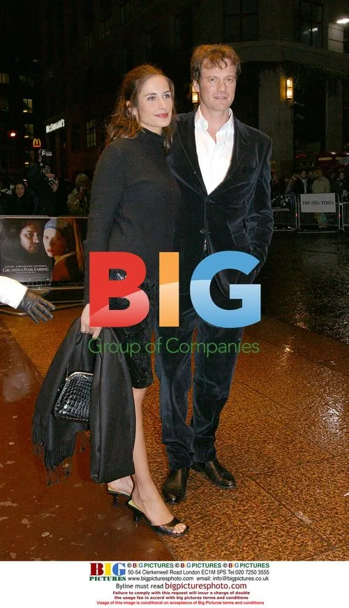 Colin Firth and wife at 'Girl With A Pearl Earring' premiere