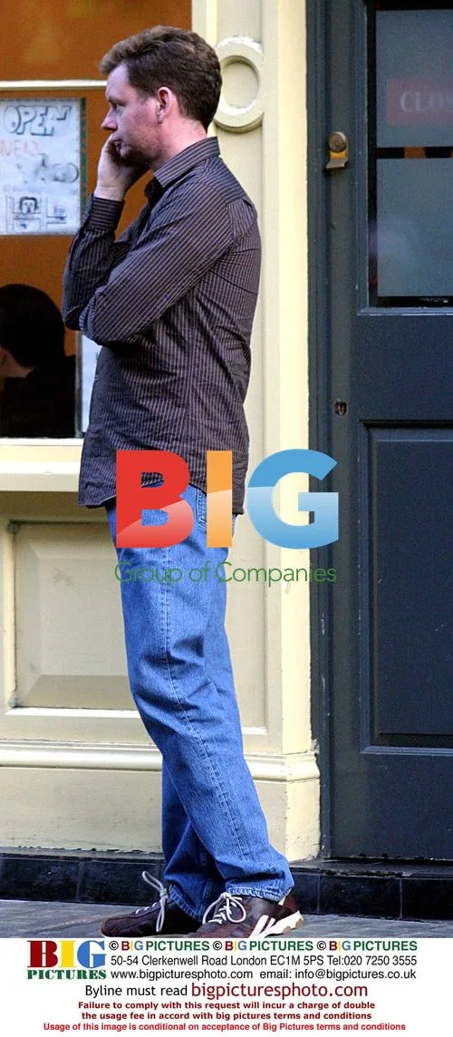 John Gordon Sinclair seen chatting on phone in London