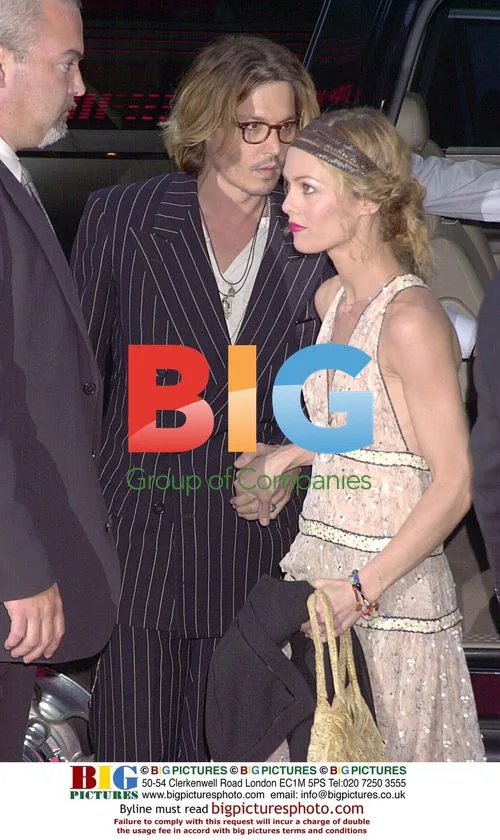 Johnny Depp and Vanessa Paradis at Once Upon A Time In Mexico Premiere