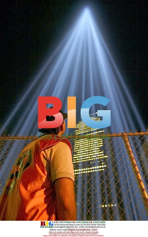 Myke Byrd views Twin Towers Light Tribute