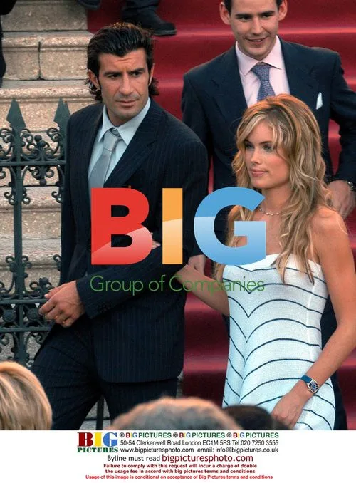 Louis Figo and wife at Perez wedding