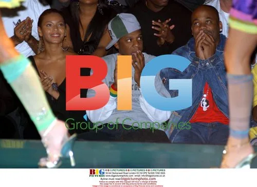 Beyoncé, Jay-Z, and Damon Dash at Baby Phat Fashion Show