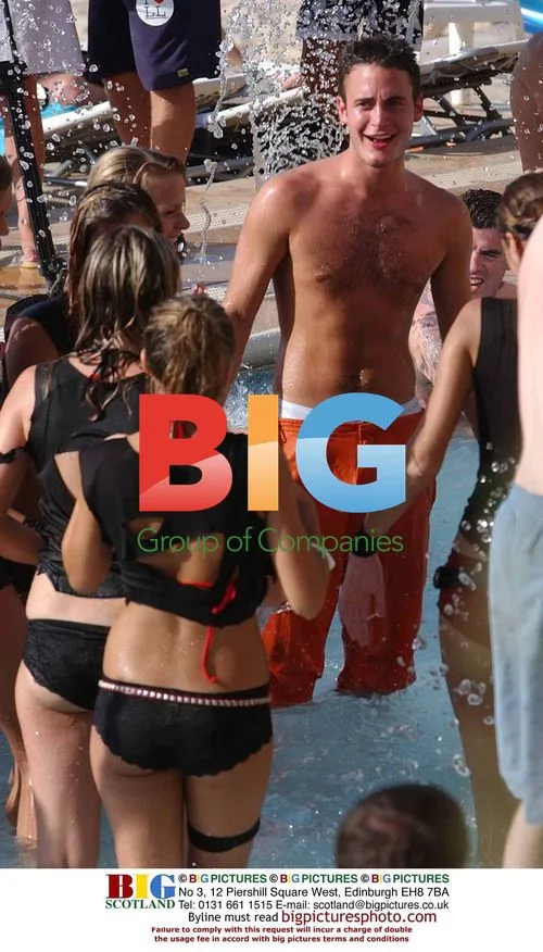 Gaffney and Lucy Enjoy Pool Party in Spain