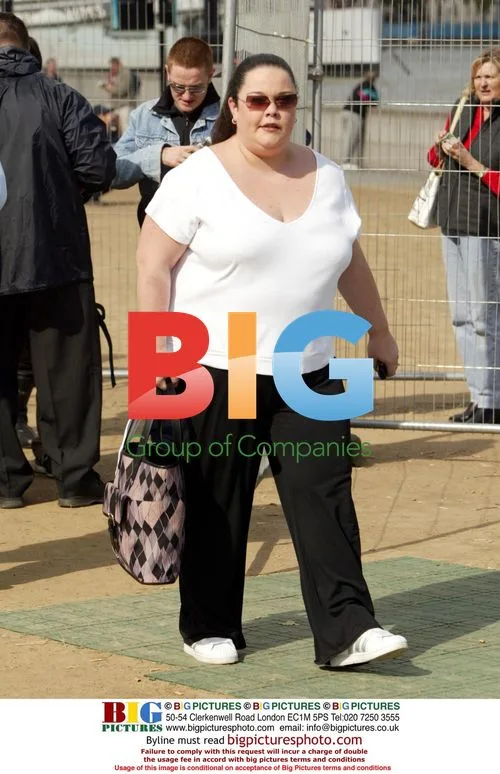 Lisa Riley Watching David Blaine Stunt
