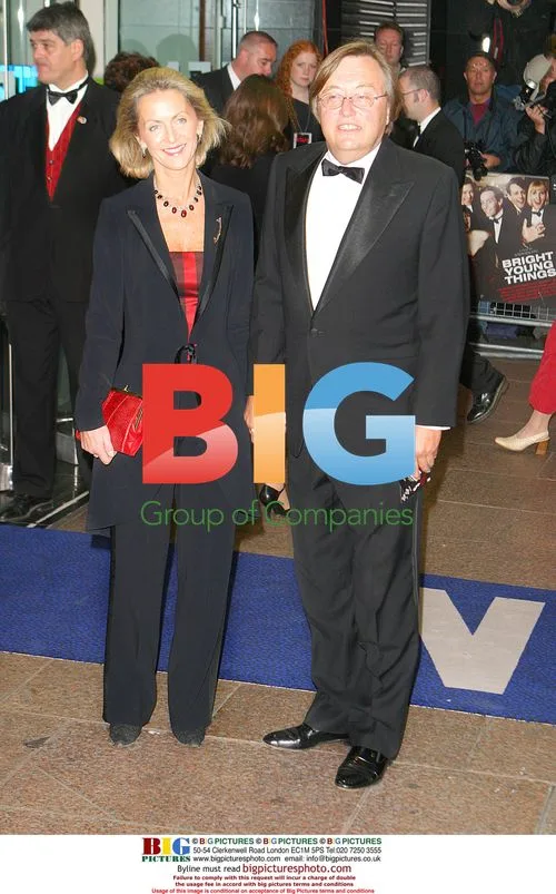 David Mellor and partner at 'Bright Youngs Things' premiere
