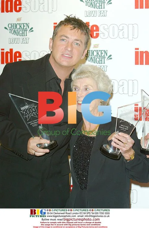 Shane Richie and Hilda Braid attend Inside Soap Awards