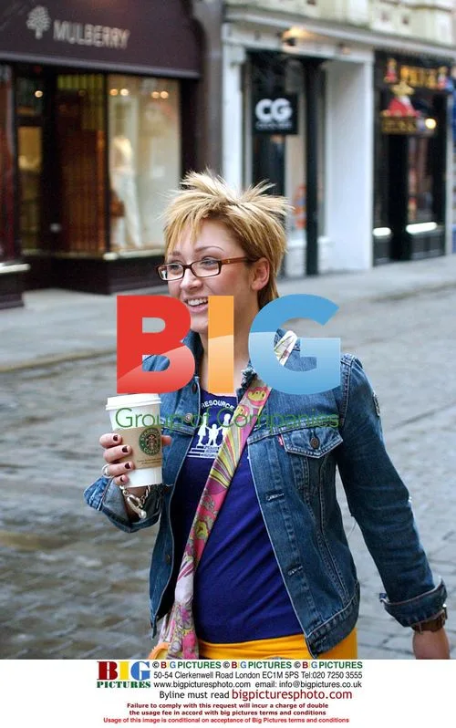 Lucy Jo-Hudson Enjoys Starbucks in Manchester