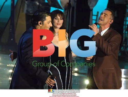 Fiorello, Bellucci and Ramazzotti at TV Show