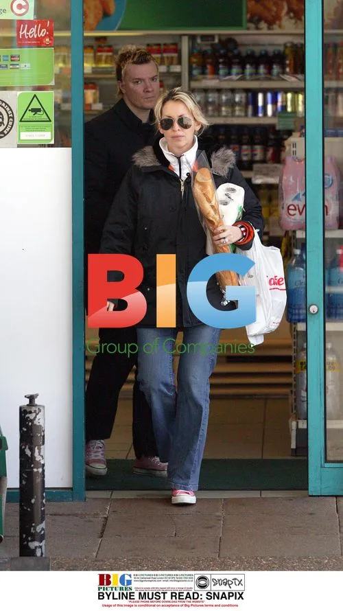 Natalie Appleton and Liam Howlett Out Wearing Pink Trainers