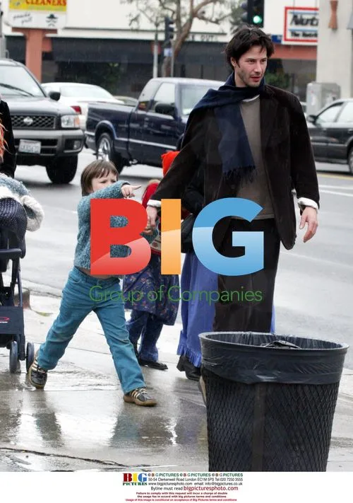 Keanu Reeves with Niece on Rainy LA Day