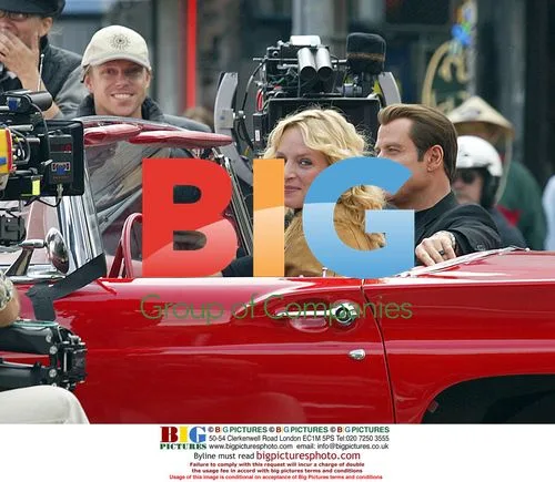 John Travolta and Uma Thurman on Be Cool set
