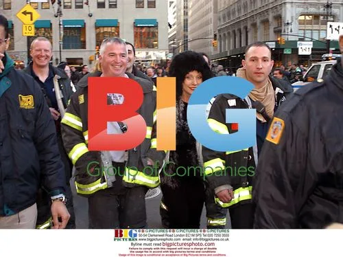 Deborah Harry escorted by New York City's Bravest