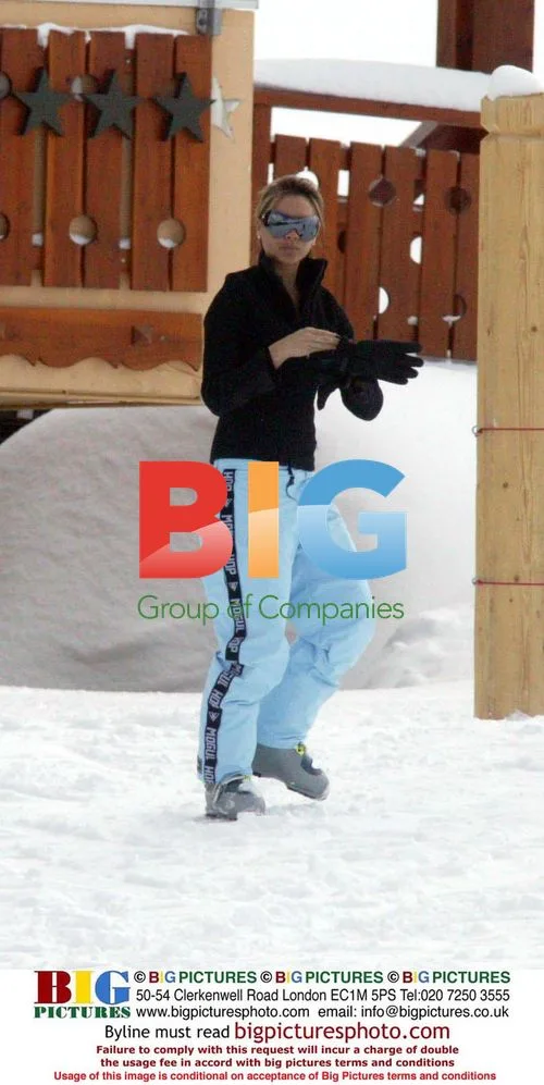 Victoria Beckham Skiing with Family in Courchevel
