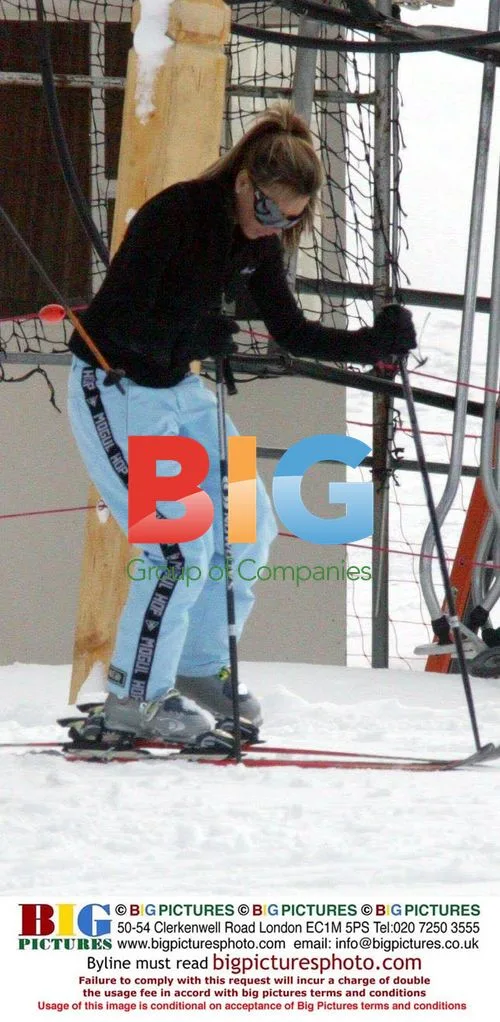 Victoria Beckham Skiing with Family