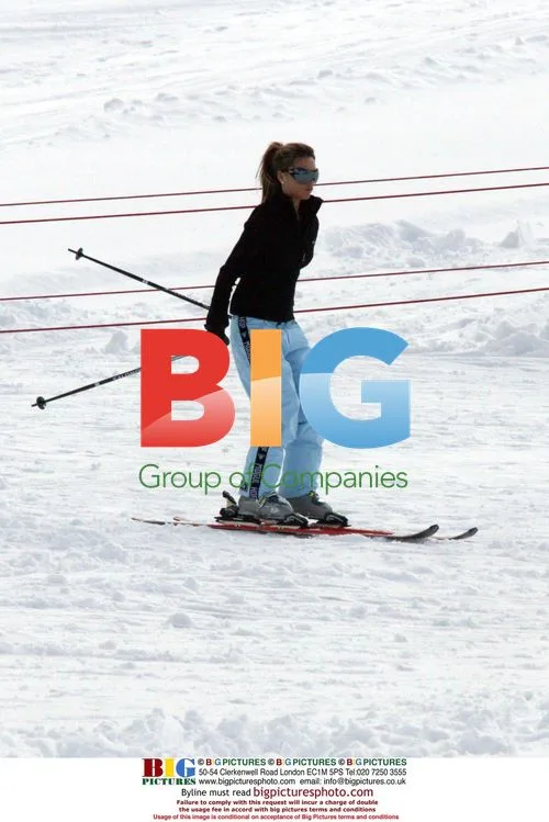 Victoria Beckham Skiing with Family