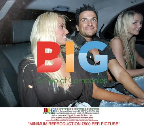 Jordan, Peter Andre, Jennifer Ellison and Tony Richardson at London restaurant