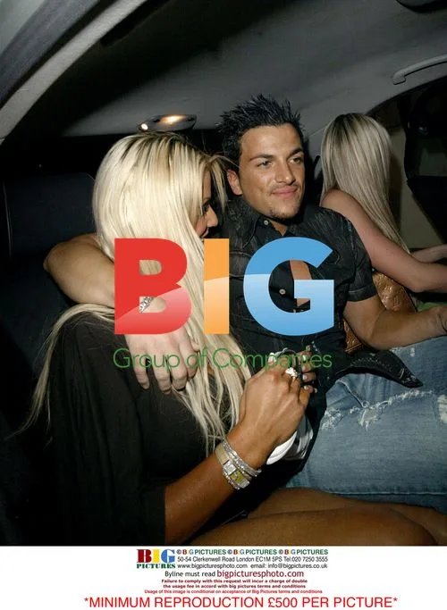Jordan, Peter Andre, Jennifer Ellison, and Tony Richardson at London Restaurant
