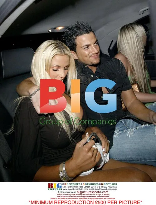 Jordan, Peter Andre, Jennifer Ellison, and Tony Richardson Spotted at London Restaurant