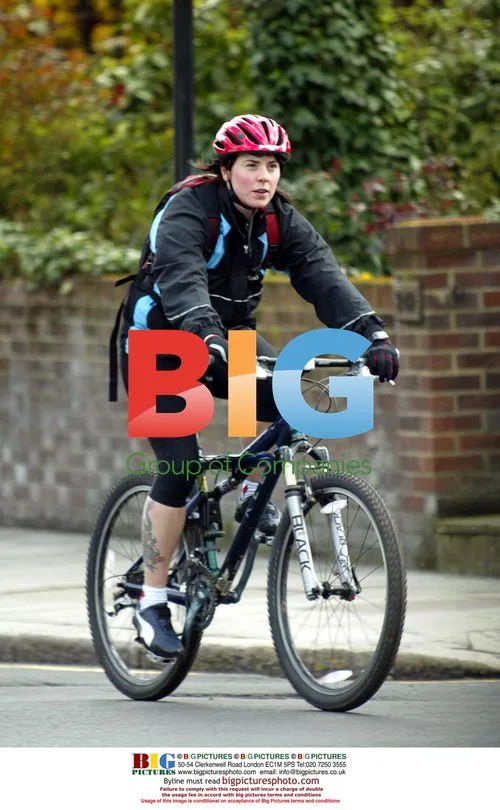 Mel C Seen Biking in London