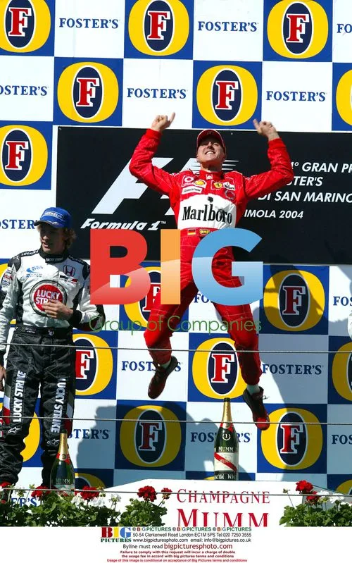 Michael Schumacher Celebrates Formula One Win