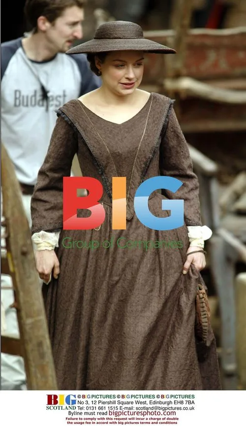 Daniela Denby-Ashe Filming BBC Costume Drama in Edinburgh