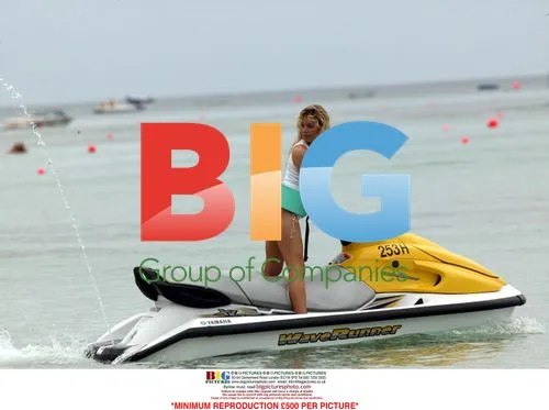 Abi Titmuss on Jet Ski