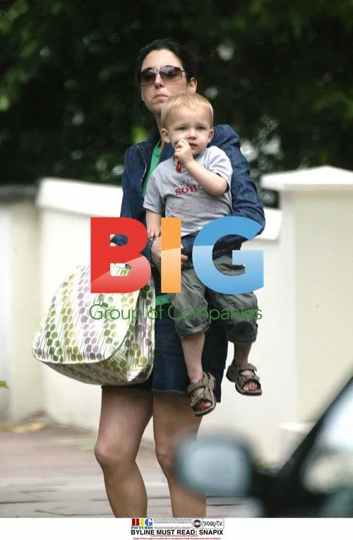 Lisa Moorish and family out in London park