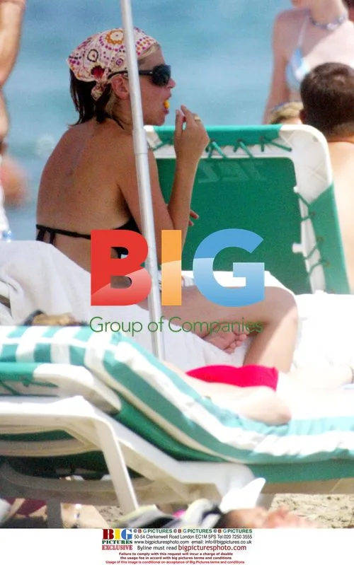 Nicole Appleton and Kate Thornton at Ibiza Beach