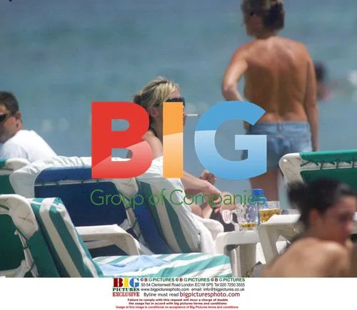 Nicole Appleton and Kate Thornton in Ibiza