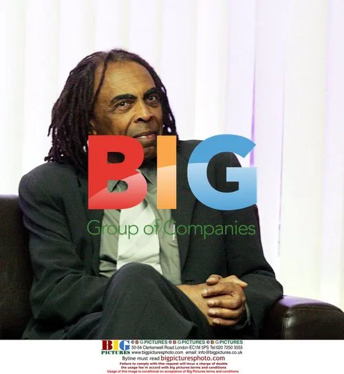 Gilberto Gil Receives Sem Terra Guitar Players