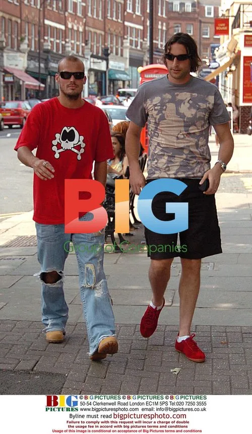 Premiership Footballer Freddie Ljunberg and Teammate Out Shopping