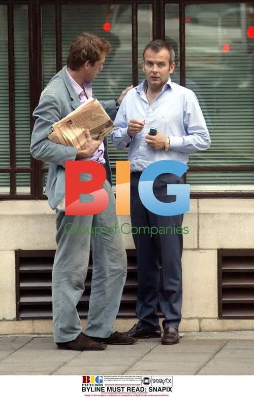 Piers Adams chats outside Dorchester Hotel