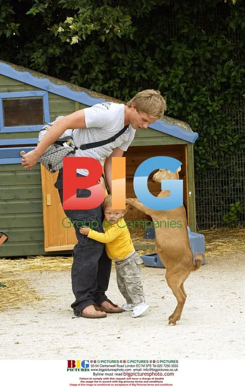 Jeff Brazier and Son Bobby at Farm
