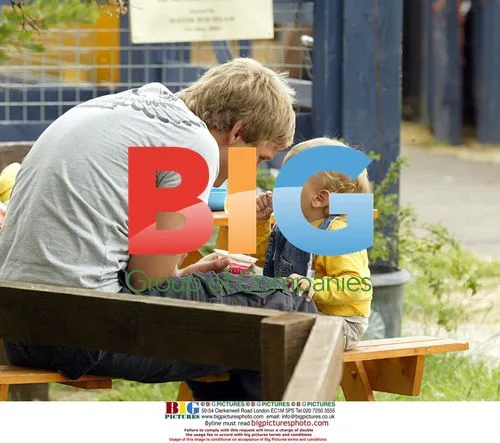 Jeff Brazier and son Bobby at Brooks City Farm