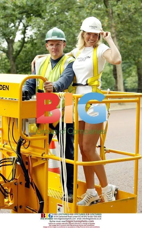 Nell McAndrew at 2004 Olympics Flag Raising