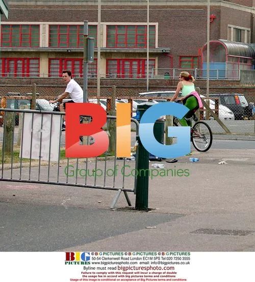 Paul McCartney Cycling with Heather on Hove Seafront